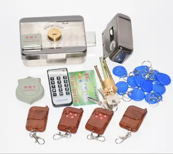 1 2 3 4 daljinske upravljalce elektronsko ključavnico, komplet DC12V integrirano RFID kartice, elektronska vrata, vrata ključavnice za branje &vrtljivo odpiranje