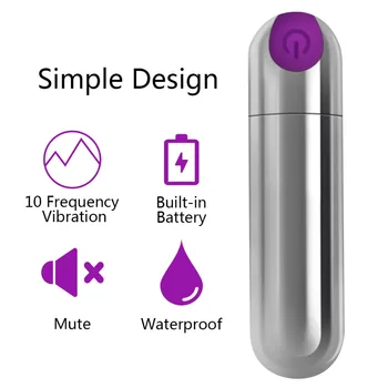10 Hitro Vibrira Mini Bullet Oblika Vodoodporni Vibrator za G-spot Massager Močno Pretresite za ponovno Polnjenje USB Vibrator Seks Eksotičnih Igrača