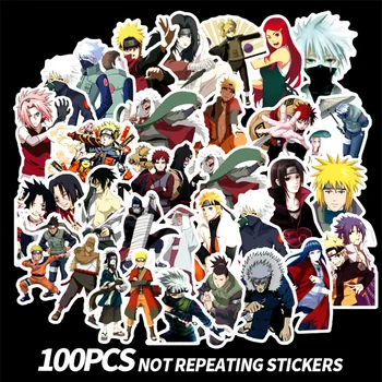 100 kosov Anime Naruto nalepke za Steno dekor hladilnik, motorno kolo, Kolo, laptop, avto, risanka nalepke slika igrače