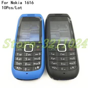10Pcs/Veliko Izvirno Novo Za Nokia 1616 Stanovanje Zajema Okvir Vrat + Baterija Zadnji pokrovček+Tipkovnica+Logotip Brezplačna Dostava