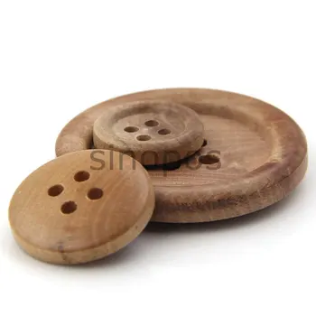 11.5-35mm naravne barve oblačil lesenih gumb, moški majica 4 luknje gumb, otroška oblačila, majhni gumbi SP01