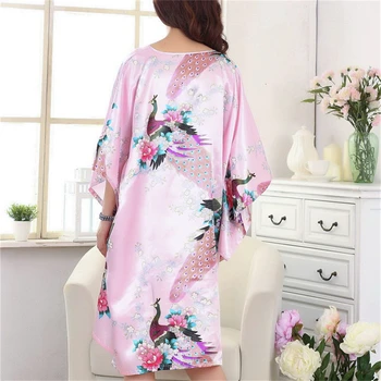 12Color Ženske Japonski Kimono Yukata Obi Sleepwear Pav Satenasto Mehka Pižamo Doma Sleepwear Aisan Tradicionalna Oblačila