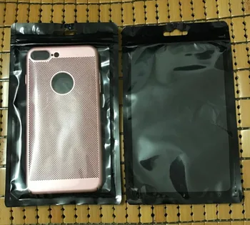 12x20cm Brisanje/Črno Plastično Zadrgo na Drobno Embalažo Bag Mobilni Telefon Za Iphone 11 Pro XS Max XR X Primeru Telefon Funda Coque
