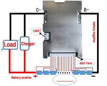 13S 60A smart board lipo litij-Polimer BMS/PCM/PCB baterije varstvo odbor za 13 celice 18650 Baterijo w/bilance w/APP