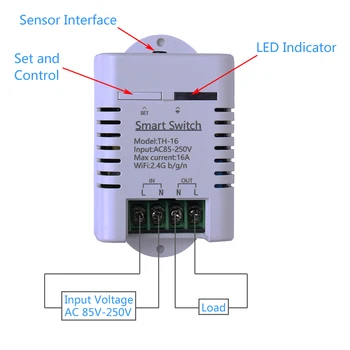 16A Brezžični WIFI, Intelligent Control Stikalo Temperature DS18B20 Monitor Is za iPhone, Android Temperaturni Regulator
