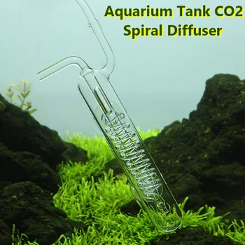 1PC Akvarij Tank CO2 Difuzor Mehurček Števec Spirala Stekla Razpršilo Regulator za Zasajene Tank priseska CO2 Oprema