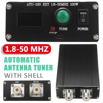 1Pc Avtomatski Antenski Tuner 100W 1.8-50MHz w/ 0.96