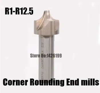 1PCS 2/4Flute R1-R12.5 HSS Kotu Zaokroževanja Koncu mlinov,Žogo nosom Mlin konkavni Radij rezkanje noži (R1/R2/R4/V5/R6/R8/R10/R12)