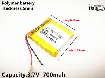 1pcs/veliko 3,7 V 700mAH 503535 Polimer litij-ionska / Litij-ionska baterija za Polnjenje za DVR,GPS,mp3,mp4