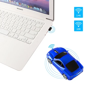 2,4 Ghz Wireless Mouse 3D Mini Usb Igralec Miši Športni Avto Oblike Računalniško Miško Otrok Darila 1600 DPI Optična Mause Za Laptop, PC, Mac
