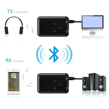 2 v 1, Bluetooth V4.2 Audio Oddajnik Sprejemnik RX In TX 3.5 mm AUX Brezžični Avdio Tok Tok TV Domačem Stereo Sistemu