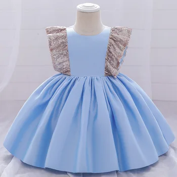 2020 Božič Nova Moda Otroke, Oblačila Deklet Trdno Obleko Poročno Obleko Za Dekle Elegantno Princesa Obleko Za 0-5 Let