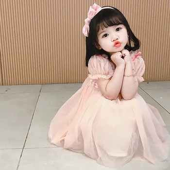 2020 poletje novo dekle puff rokav obleka korejska različica princesa gaza krilo generacije pravljice krilo plima XIAO LU MAO