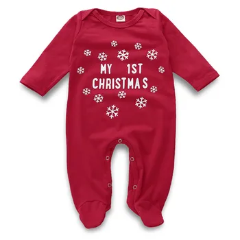 2020 za Otroke Božič romper obleko Novorojenega Dojenčka Baby Fantje Dekleta Božič Pismo Tiskanja Romper Jumpsuit Obleke Romper Y4