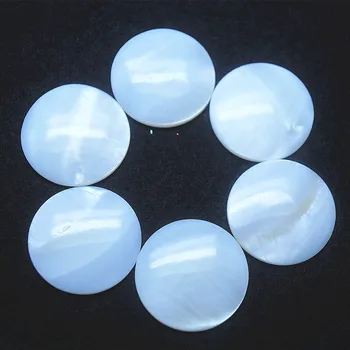 20pcs narava white lupina kroglice cabochons okrogle oblike velikosti 25 mm sladkovodnih lupini cabochons ne luknjo svoboden kroglice dodatki