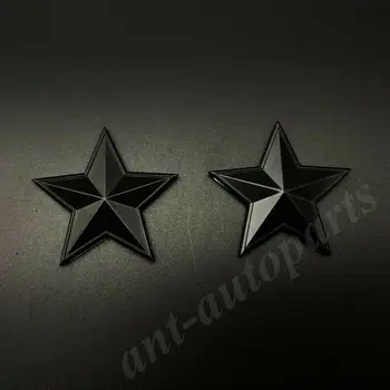 2pcs Black Metal Pentacle Pentagram CPC Prtljažniku Avtomobila Emblem Značko Nalepke Nalepka