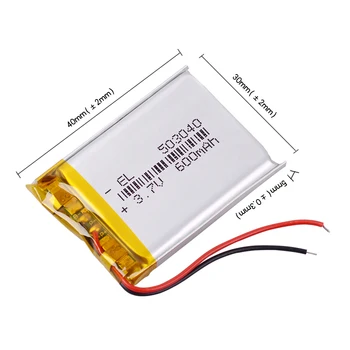 3,7 V litij-polimer baterija 503040 053040 Polnilne Li-Po Baterij, mp3 predvajalnik DVR GPS Bluetooth DIY avdio / Igrače 600MAH