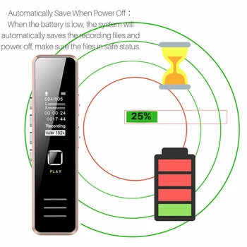32GB USB za Polnjenje Diktafona Digitalni Diktafon za Snemanje Telefon, MP3 Predvajalnik DSP Zmanjšanje Hrupa HD Oddaljeno Snemanje