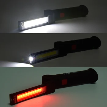360 stopinjsko Vrtenje Multi-funkcijo USB za Polnjenje COB+LED Sili Akumulatorski Worklight Zložljive Svetlobe Z Magnetom In Kljuko