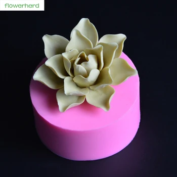 3D Bele Lotus Plesni Big Rose Silikonsko Plesni Torta Dekoraterstvo Orodja Poroko Cvet Sladkorja Sveče, Mila Plesni Ročno Obrt Orodja