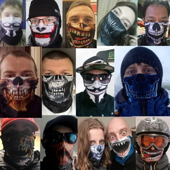3D Joker Bandanas Mascarillas Masko Braga Cuello Kolesarjenje Glavo maske za obraz Klovn Vratu Gaiter Balaclava Motocikel Obraz Ščit