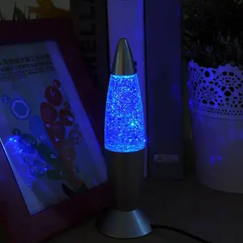 3D Raketa Multi Barva Spreminja, Lava Svetilka RGB LED Glitter Party Razpoloženje Noč Svetlobe Božično Darilo ob Postelji Nočna lučka