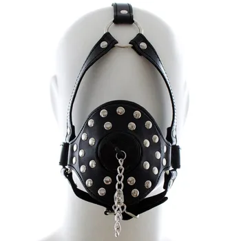 40 mm Usnje SM glavo pas masko ropstva okoljih z odprtimi usti gag plug fetiš odraslih oralni seks igro igrača za ženske moški par