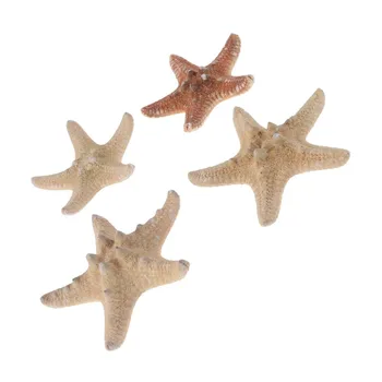 4pcs Sea Star Carfts Dekoracijo DIY Plaži Koči Dekor Morja Lupine za Poročne Fotografije Stranka Domov Dekoracijo(4-6 cm)