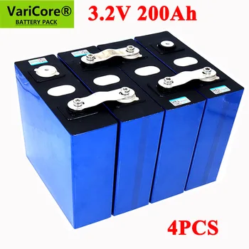 4pcs VariCore 3.2 V 200Ah LiFePO4 baterija litij-3.2 v 3C Litij-železo fosfat baterija za 4S 12V 24V baterija Jahte sončne RV