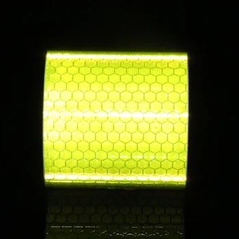 5 cm x 3Meter Fluorescentno rumena, zelena Odsevna Nalepka Avtomobilskih svetlobni trak avtomobil, motorno kolo, Dekoracijo nalepka