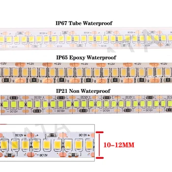 5m 2835 LED Trak DC12V Stabilno Super Svetla Vodotesen Led Trak Svetlobe 240Leds/m Upogljiv LED Trak Trak 1200LEDs Vrv Svetlobe