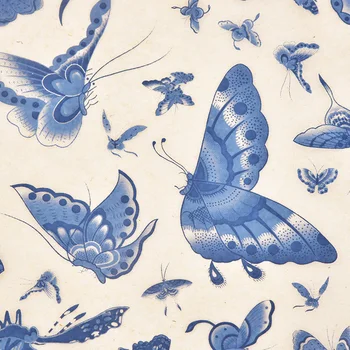 5PCS Kitajski Modre in Bele Keramike, Keramike, Gline Glaze Underglaze Cvet, Papir, Porcelan Navaden Aplicirano Papir za Prenos 54x37cm