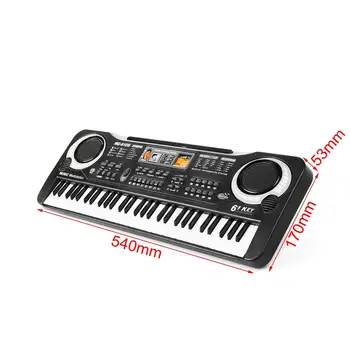 61 Tipka Z Digitalno Glasbo Elektronska Tipkovnica Klavirja Otroci Električni Klavir Z Mikrofonom Izobraževalne Igrače In Glasbila