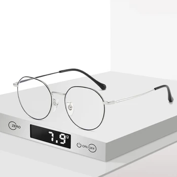 8g Teža Krog Titanove Zlitine Okvir Očal Ženske Moški Ultralahkih Optični Recept Očala za Kratkovidnost Okvir Lady Očala