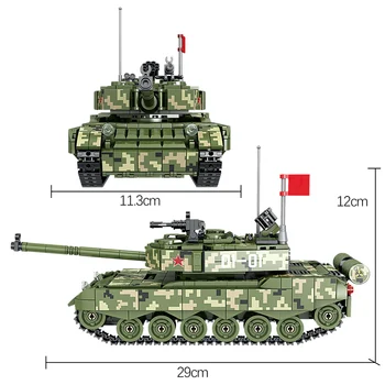 945PCS Mesto Policija WW2 99A Glavni Tank Orožje Model gradniki Vojaška Tehnika Vojak Številke Opeke Darilo Igrače Za Otroke