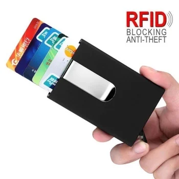 Aluminij banka kartico paket kreditne kartice denarnice rfid ščit karticami sim polje dokument paket kovinsko denarnice poslovno kartico sim