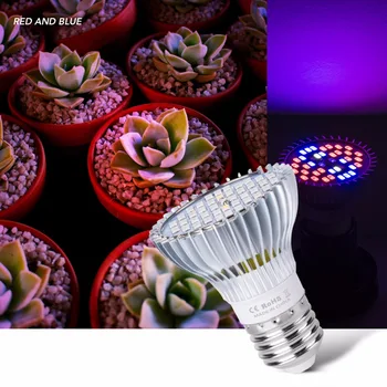 Aluminijasti LED Rastlin Raste Svetlobe E27 Cultivo Notranji rasti Svetlobe Za Rastline 40 78 120leds Sadika Žarnice Celoten Spekter Fitolampy