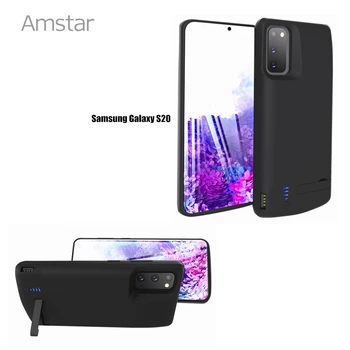 Amstar TPU Shockproof Polnilnik Primerih za Samsung S20 Ultra Zunanjega Napajanja, Banka Polnjenje Pokrovček za Samsung Galaxy S20 Plus