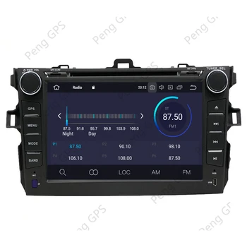 Android 10.0 GPS Navigacija Za Toyota Corolla 2007-2013 Večpredstavnostna glavne enote CD, DVD Predvajalnik, zaslon na Dotik Z Carplay 4+DSP 64 g