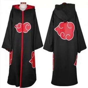 Anime Naruto Akatsuki Cosplay Kostumi za Moške, Ženske Enotna Uchiha Itachi Plašč, Cosplay Obleko