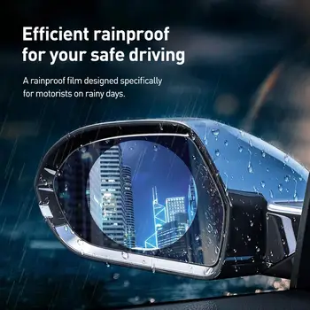 Aotek Avto Rearview Mirror Rainproof Film, 0.15 mm Jasen Pogled od Zadaj Windows Anti Fog Zaščitna Nalepka, ki veljajo za Vse Modele