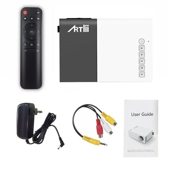 Artlii Žep Projektor Prenosni LED Proyector 600 lumnov Projektor USB, SD, HDMI, Podpora za Mini Multimedijski Projektor Projektor