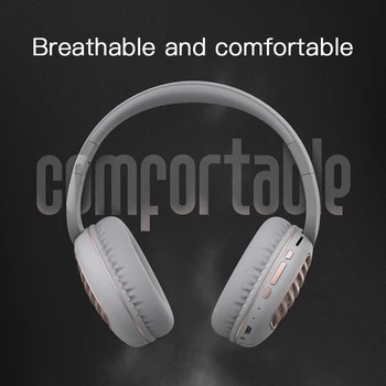 Baterija 500mAh brezžična Bluetooth slušalka Bluetooth 5.0 slušalke stereo zložljive gaming slušalke z mikrofonom podpora TF / FM