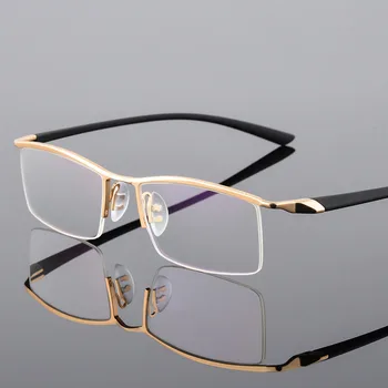 BCLEAR Browline Pol Platišča Kovinskih Očal Okvir za Moške, Modni Očala Kul Optičnih Očal Človek Očala na Recept Okvir