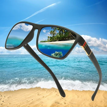 Blagovno znamko Design Moških Polarizirana sončna Očala Letnik Moški Kvadratnih Vožnjo sončna Očala Premaz Sunglass UV400 Odtenki Očala gafas de sol