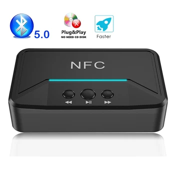 Bluetooth 5.0 Brezžično tehnologijo NFC sprejemnik Smart Adapter RCA 3,5 mm Priključek AUX HiFi Stereo Avdio Izhod Suppotr USB Predvajanje Za Dom Zvočniki