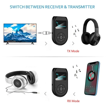 Bluetooth Brezžični Adapter Mini Brezžična Bluetooth 5.0 Zvok Sprejemnik Oddajnik 3.5 mm Audio Jack Podporo Sound Bar Za TV