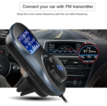 Bluetooth, FM Oddajnik Avdio Avto Mp3 Predvajalnik, Brezžični Prostoročno FM Modulato Komplet Dvojno USB LCD-Zaslon Podpira TF Kartice