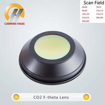 Carmanhaas Co2 Laser F-Theta Leče Leča Za Lasersko Označevanje ZnSe Optičnega Objektiv Področju 70*70 mm Lasersko Označevanje