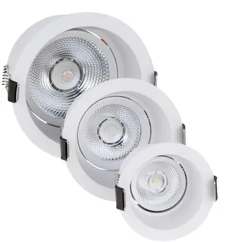 CRI90 Anti-glare LED 5W 7W 10W 12W Vgrajena Stropna Downlight Krog Reflektorji Vgradne Led Notranja Stropna Luč Za Nakit